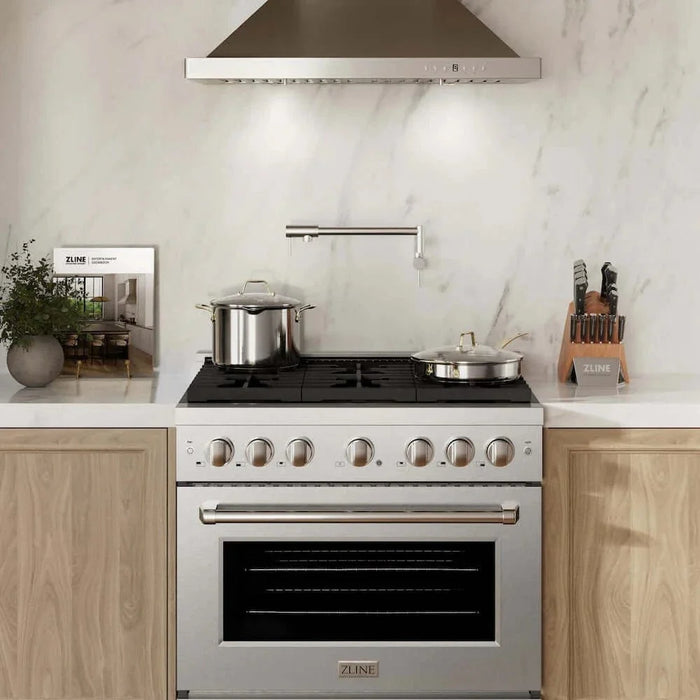ZLINE 36"Gas Range, Convection Gas Oven , DuraSnow® Stainless Steel, SGRS-3609K