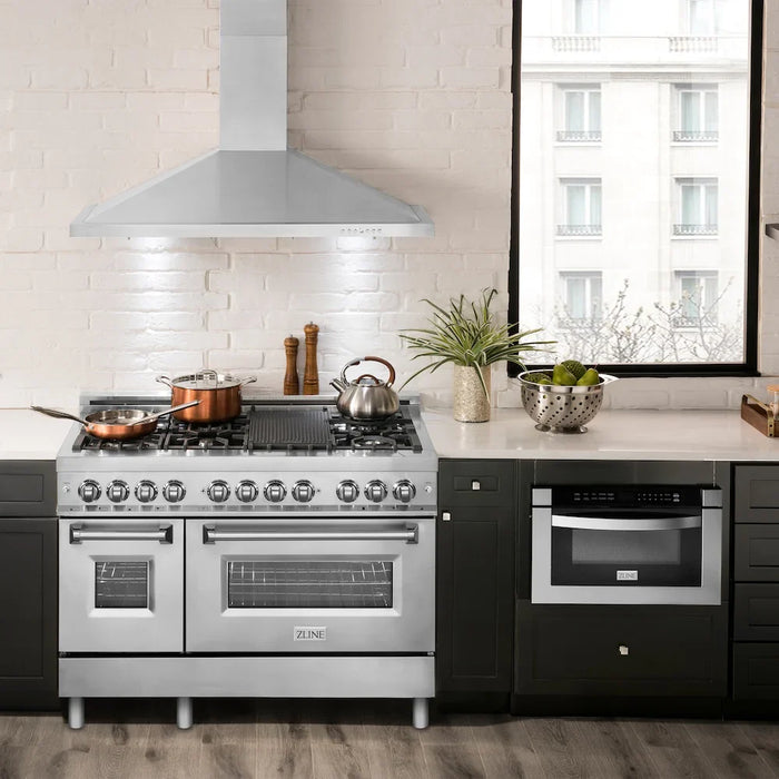 ZLINE 48 " Package Range, Range Hood, Microwave, Dishwasher,  4KP-RARH48-MWDW09K