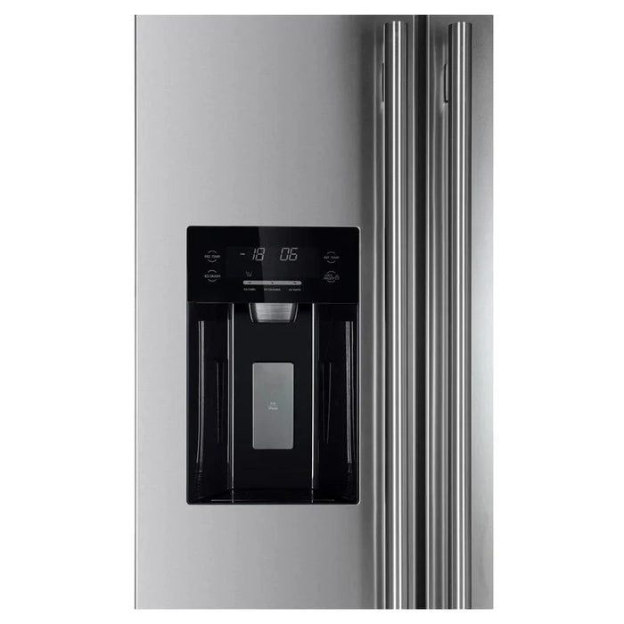 Forno Salerno - 36 in. Side by Side Refrigerator with External Water and Ice Dispenser FFRBI1844-40SG Forno