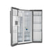 Forno Salerno - 36 in. Side by Side Refrigerator with External Water and Ice Dispenser FFRBI1844-40SG Forno