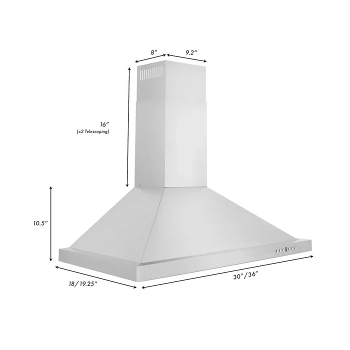ZLINE 36" Bundle Range RA36 & Range Hood KB-36, 2KP-RAWMRH3609K