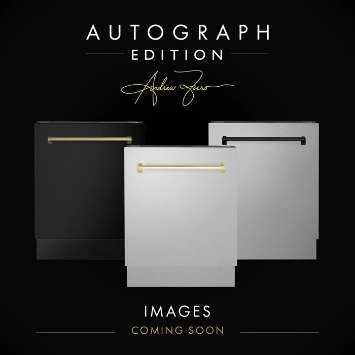 ZLINE Autograph 18" Dishwasher Stainless Door, Black DWVZ-304-18 - Farmhouse Kitchen and Bath