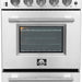 Forno 24 - Inch Pro - Style Electric Range with 4 Burners in Stainless Steel, FFSEL6069 - 24 - Farmhouse Kitchen and Bath
