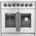 Forno Capriasca 30 in. French Door Freestanding Dual Fuel Range Gas Stove, Electric Oven, Stainless Steel, FFSGS6387 - 30 - Farmhouse Kitchen and Bath