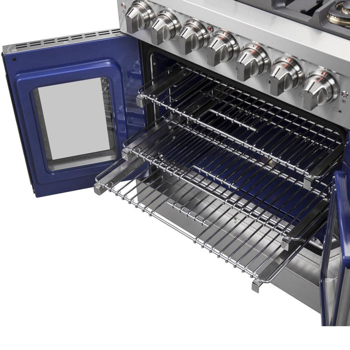 Forno Capriasca 30 in. French Door Freestanding Dual Fuel Range Gas Stove, Electric Oven, Stainless Steel, FFSGS6387 - 30 - Farmhouse Kitchen and Bath