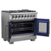 Forno Capriasca 36 in. French Door Freestanding Dual Fuel Range , Gas Stove, Electric Oven, Stainless Steel, FFSGS6387 - 36 - Farmhouse Kitchen and Bath