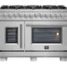 Forno Capriasca 48 in. Left Swing Door Freestanding Dual Fuel Range, Gas Stove, Electric Oven, Stainless Steel, FFSGS6387 - 48 - Farmhouse Kitchen and Bath