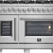 Forno Capriasca 48 in. Left Swing Door Freestanding Dual Fuel Range, Gas Stove, Electric Oven, Stainless Steel, FFSGS6387 - 48 - Farmhouse Kitchen and Bath