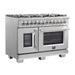 Forno Capriasca 48 in. Left Swing Door Freestanding Dual Fuel Range, Gas Stove, Electric Oven, Stainless Steel, FFSGS6387 - 48 - Farmhouse Kitchen and Bath