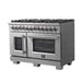 Forno Capriasca 48 in. Left Swing Door Freestanding Dual Fuel Range, Gas Stove, Electric Oven, Stainless Steel, FFSGS6387 - 48 - Farmhouse Kitchen and Bath