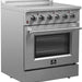 Forno Galiano 30" Electric Range, Convection Oven, Stainless Steel, FFSEL6083 - 30 - Farmhouse Kitchen and Bath