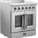 Forno Galiano 30 in. French Door Freestanding All Electric Range, Stainless Steel, FFSEL6917 - 30 - Farmhouse Kitchen and Bath