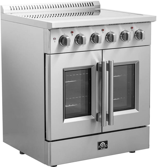 Forno Galiano 30 in. French Door Freestanding All Electric Range, Stainless Steel, FFSEL6917 - 30 - Farmhouse Kitchen and Bath