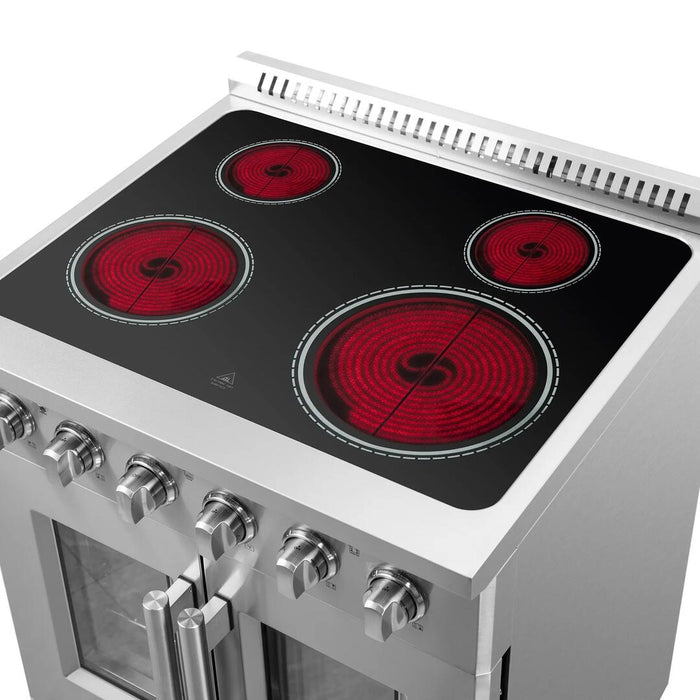 Forno Galiano 30 in. French Door Freestanding All Electric Range, Stainless Steel, FFSEL6917 - 30 - Farmhouse Kitchen and Bath