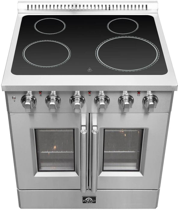 Forno Galiano 30 in. French Door Freestanding All Electric Range, Stainless Steel, FFSEL6917 - 30 - Farmhouse Kitchen and Bath