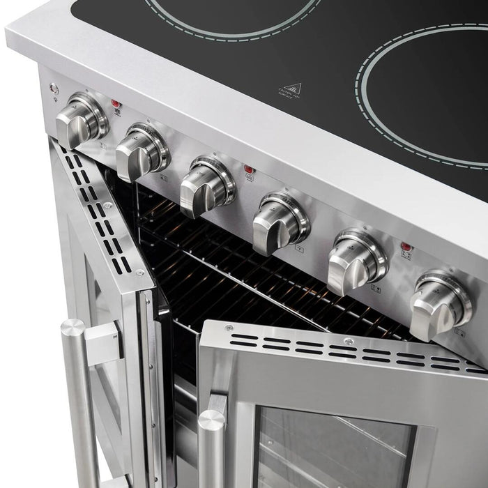 Forno Galiano 30 in. French Door Freestanding All Electric Range, Stainless Steel, FFSEL6917 - 30 - Farmhouse Kitchen and Bath