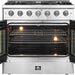 Forno Galiano 36 in. French Door Freestanding All Gas Range, Stainless Steel,FFSGS6444 - 36 - Farmhouse Kitchen and Bath