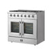 Forno Galiano 36 in. French Door Freestanding All Gas Range, Stainless Steel,FFSGS6444 - 36 - Farmhouse Kitchen and Bath