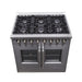 Forno Galiano 36 in. French Door Freestanding Dual Fuel Range, Gas Stove, Electric Oven, Stainless Steel, FFSGS6356 - 36 - Farmhouse Kitchen and Bath