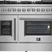 Forno Galiano 48 in. 6.58 cu. ft. Left Swing Door Freestanding Dual Fuel Range with Gas Stove and Electric Oven in Stainless Steel, FFSGS6356 - 48 - Farmhouse Kitchen and Bath