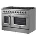 Forno Galiano 48 in. French Door Freestanding All Gas Range, Stainless Steel,FFSGS6444 - 48 - Farmhouse Kitchen and Bath