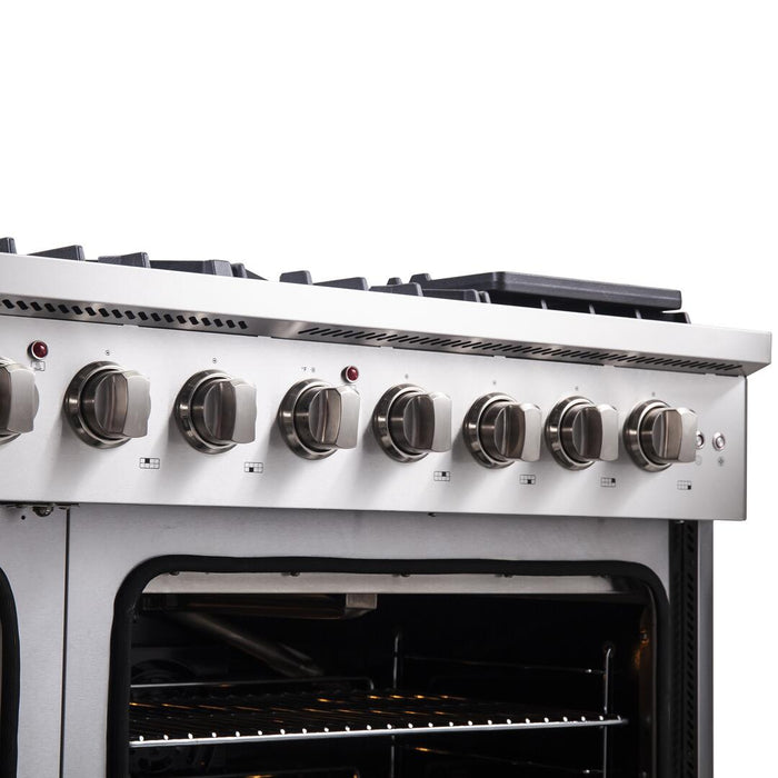Forno Galiano 48 in. French Door Freestanding All Gas Range, Stainless Steel,FFSGS6444 - 48 - Farmhouse Kitchen and Bath