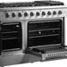 Forno Galiano 48 in. French Door Freestanding All Gas Range, Stainless Steel,FFSGS6444 - 48 - Farmhouse Kitchen and Bath