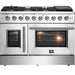 Forno Galiano 48 in. French Door Freestanding All Gas Range, Stainless Steel,FFSGS6444 - 48 - Farmhouse Kitchen and Bath