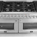 Forno Galiano - 60 in. Gold Professional Freestanding Dual Fuel Range, Stainless Steel FFSGS6156 - 60 - Farmhouse Kitchen and Bath