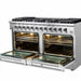 Forno Galiano - 60 in. Gold Professional Freestanding Range, Gas Stove and Gas Oven, Stainless Steel, FFSGS6244 - 60 - Farmhouse Kitchen and Bath