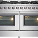 Forno Galiano - 60 in. Gold Professional Freestanding Range, Gas Stove and Gas Oven, Stainless Steel, FFSGS6244 - 60 - Farmhouse Kitchen and Bath