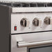 Forno Galiano Gold Professional - 36 in. 5.36 cu. ft. Freestanding Dual Fuel Range with Gas Stove and Electric Oven in Stainless Steel, FFSGS6156 - 36 - Farmhouse Kitchen and Bath