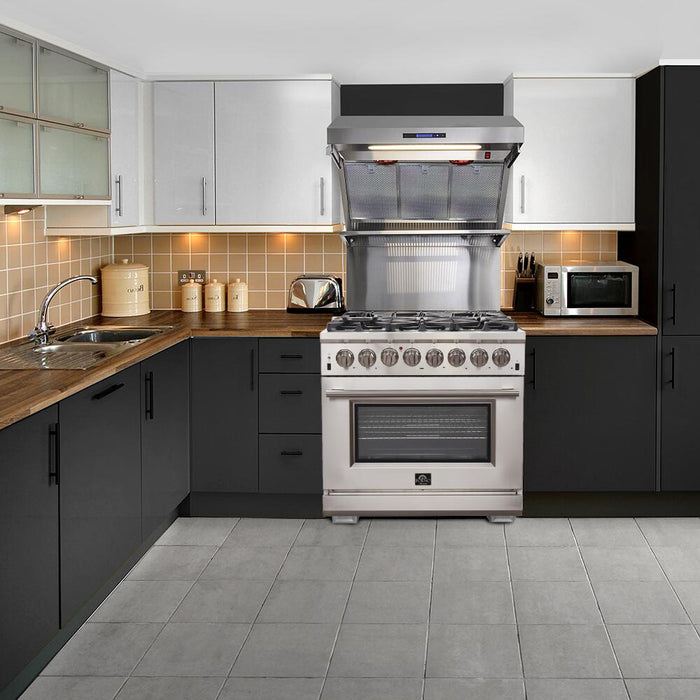Forno Galiano Gold Professional - 36 inch 5.32 cu.ft. Freestanding All Gas Range, FFSGS6244 - 36 - Farmhouse Kitchen and Bath