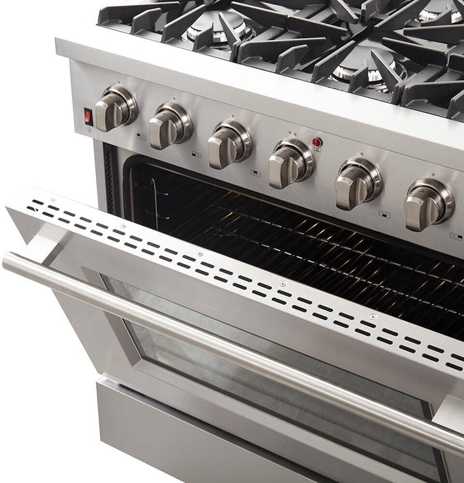 Forno Galiano Gold Professional - 36 inch 5.32 cu.ft. Freestanding All Gas Range, FFSGS6244 - 36 - Farmhouse Kitchen and Bath