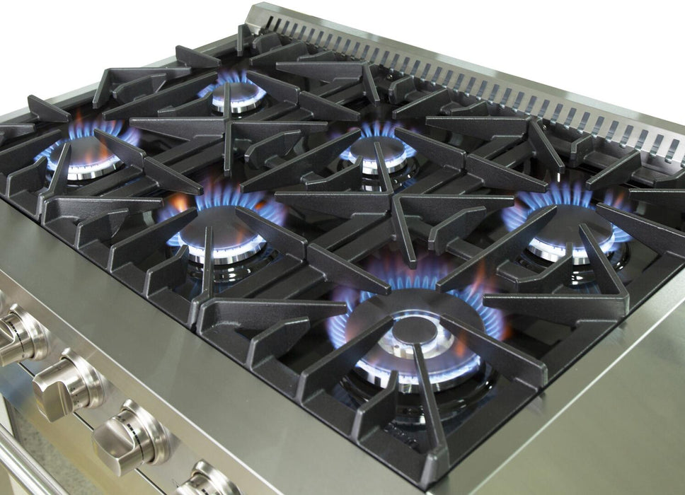 Forno Galiano Gold Professional - 36 inch 5.32 cu.ft. Freestanding All Gas Range, FFSGS6244 - 36 - Farmhouse Kitchen and Bath