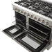 Forno Galiano Professional - 48 in. Range with Gas Stove and Gas Oven, Stainless Steel, FFSGS6244 - 48 - Farmhouse Kitchen and Bath