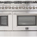 Forno Galiano Professional - 48 in.Dual Fuel Range, Gas Stove, and Electric Oven, Stainless Steel FFSGS6156 - 48 - Farmhouse Kitchen and Bath