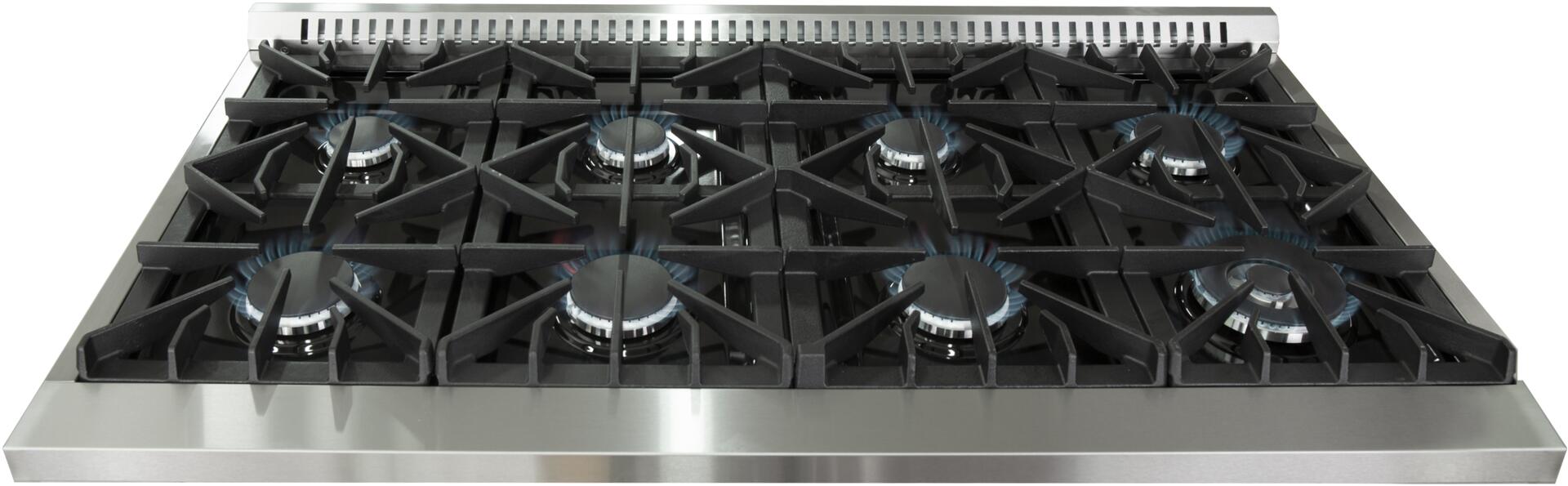 Forno Galiano Professional - 48 in.Dual Fuel Range, Gas Stove, and Electric Oven, Stainless Steel FFSGS6156 - 48 - Farmhouse Kitchen and Bath