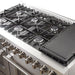 Forno Galiano Professional - 48 in.Dual Fuel Range, Gas Stove, and Electric Oven, Stainless Steel FFSGS6156 - 48 - Farmhouse Kitchen and Bath