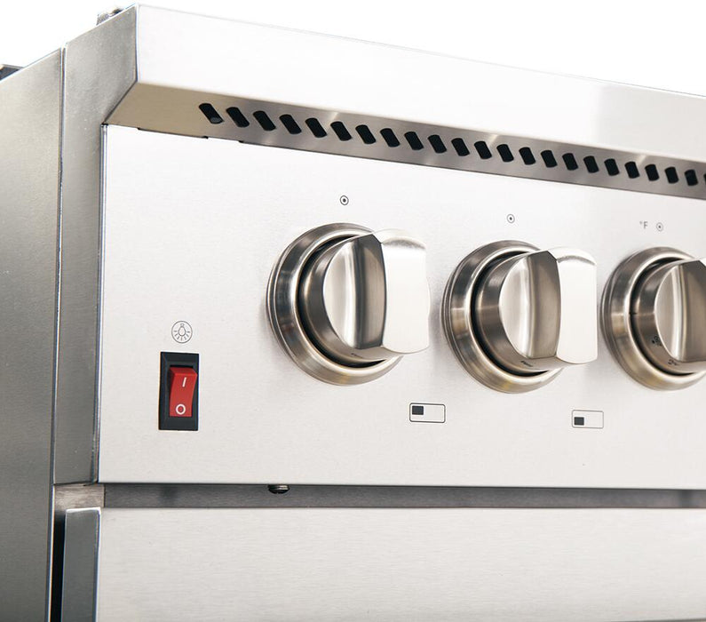 Forno Galiano Professional - 48 in.Dual Fuel Range, Gas Stove, and Electric Oven, Stainless Steel FFSGS6156 - 48 - Farmhouse Kitchen and Bath