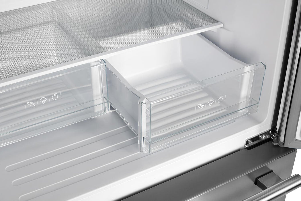 Forno Gallipoli - 31 in. French Door Refrigerator, Internal Ice Maker in Stainless Steel FFFFD1974 - 31SB - Farmhouse Kitchen and Bath