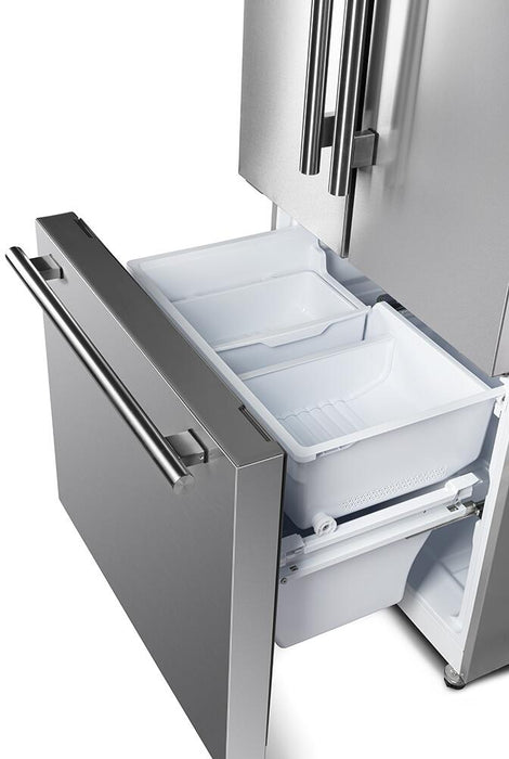 Forno Gallipoli - 31 in. French Door Refrigerator, Internal Ice Maker in Stainless Steel FFFFD1974 - 31SB - Farmhouse Kitchen and Bath