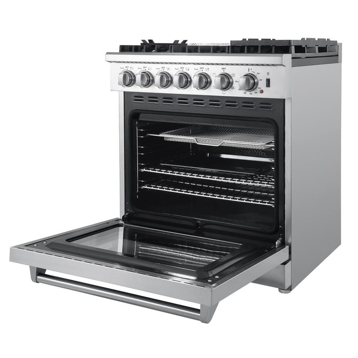 Forno Lazio – 30″ Dual Fuel Range • 5 Sealed Burner • Air Fryer and Griddle • FFSGS6196 - 30 - Farmhouse Kitchen and Bath