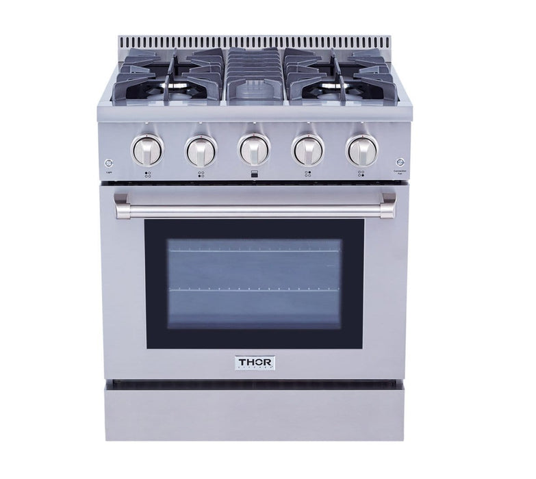 THOR 30" Professional Propane Range in Stainless Steel, HRG3080ULP - Farmhouse Kitchen and Bath