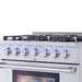 THOR 36″ Pro - style 6 Stainless Steel Burner Gas Range, HRG3618U - Farmhouse Kitchen and Bath