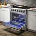 THOR 36″ Pro - style 6 Stainless Steel Burner Gas Range, HRG3618U - Farmhouse Kitchen and Bath