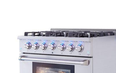THOR 36″ Pro - style 6 Stainless Steel Burner Propane Range, HRG3618ULP - Farmhouse Kitchen and Bath