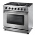 THOR 36" Professional Propane Range in Stainless Steel, LRG3601ULP - Farmhouse Kitchen and Bath