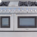 THOR 48″ - 6 Burner Stainless Steel Professional Propane Range, HRG4808ULP - Farmhouse Kitchen and Bath
