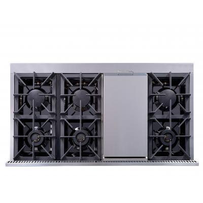THOR 48″ - 6 Burner Stainless Steel Professional Propane Range, HRG4808ULP - Farmhouse Kitchen and Bath